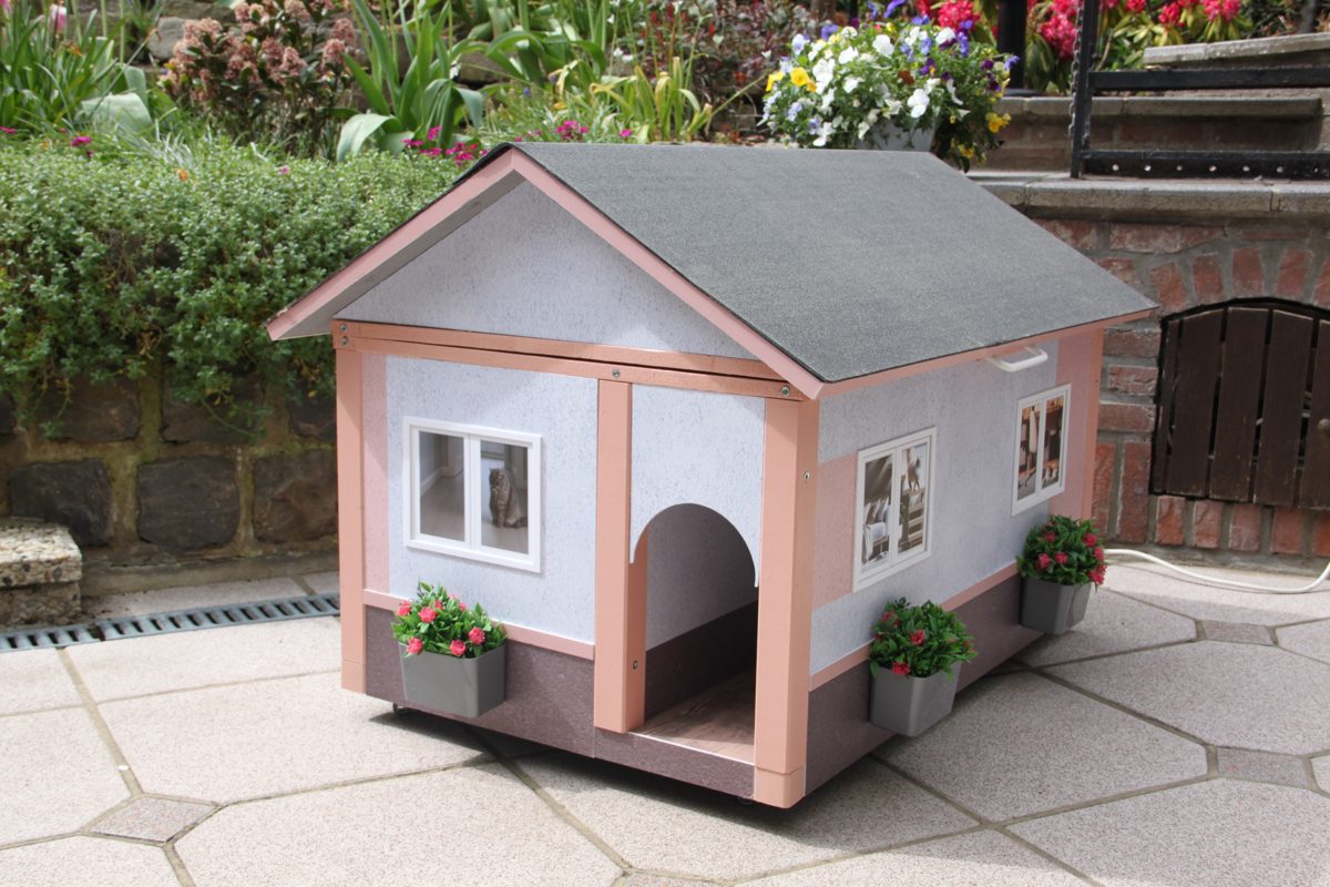 Maison AnimHouse dans un jardin au printemps